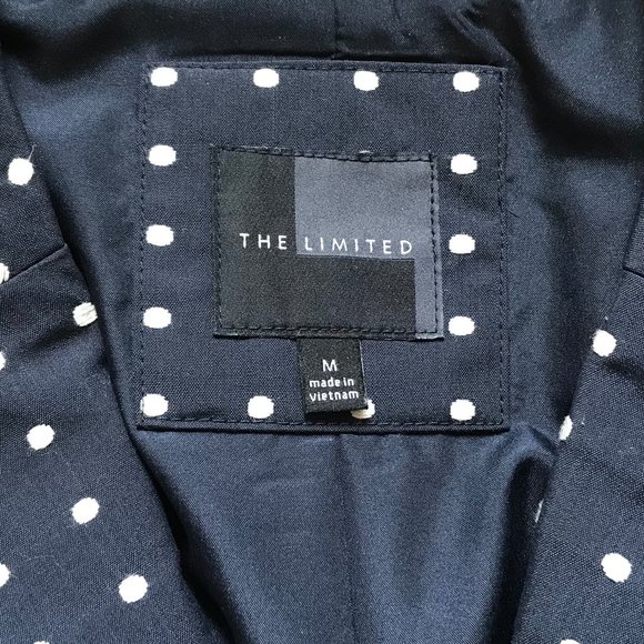 The Limited one button polka dot blazer jacket M - Picture 10 of 12